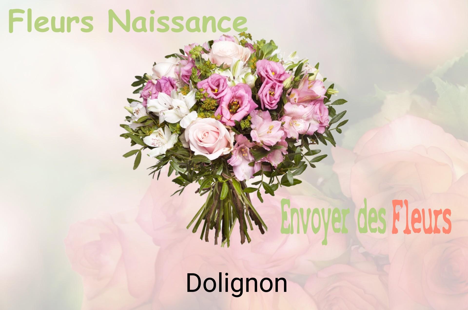 Bouquet de fleurs de naissance livré à Dolignon